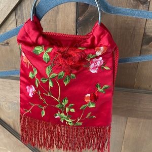 red vintage purse